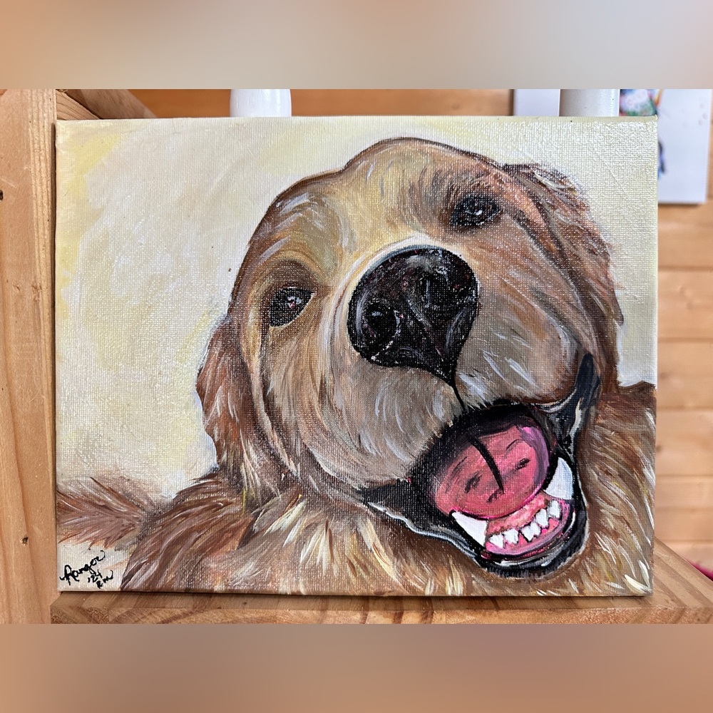 RIKKISRATPACK Custom painting Golden Retriever Ranger
